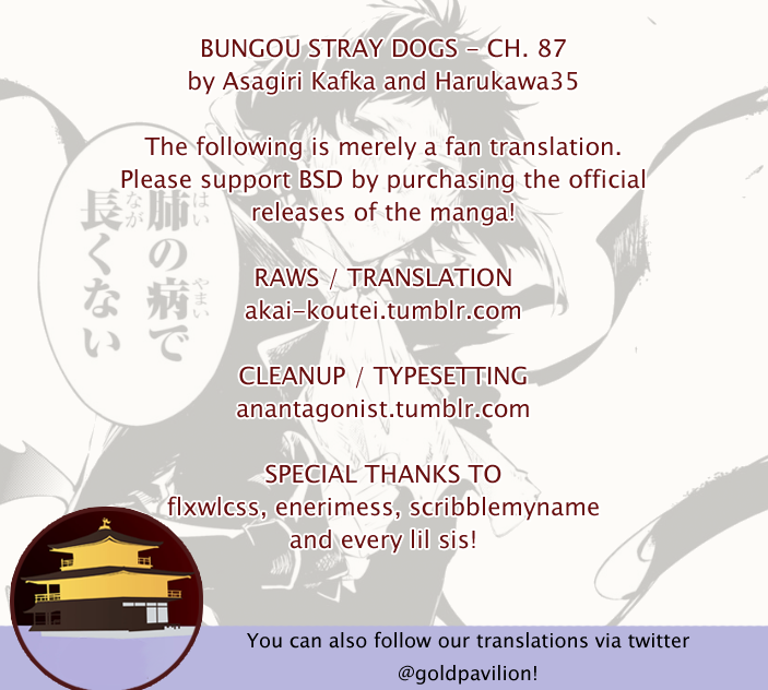 Bungou Stray Dogs, Chapter 87 image 01
